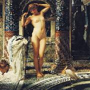 Sir Edward john poynter,bt.,P.R.A Diadumene, Dimensions and material of painting oil painting artist